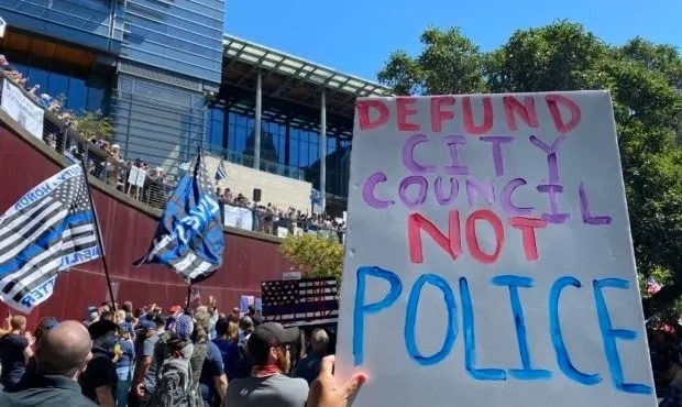 Slogan-Defund City Council- United Police Fund